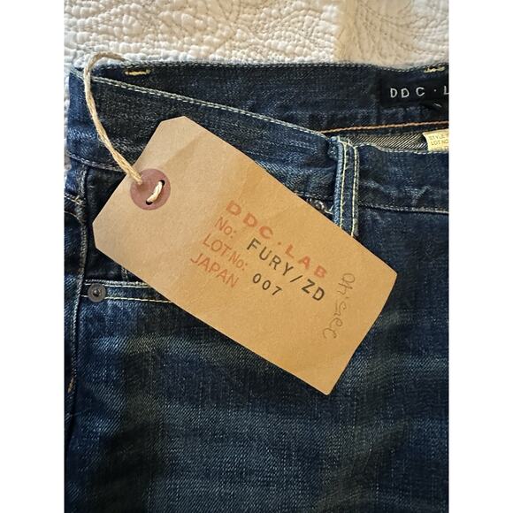 NWT DDC Lab Jeans 32x34, Made In Japan, 100% Cotton, Selvedge, Y2K Wide Leg - Picture 5 of 6